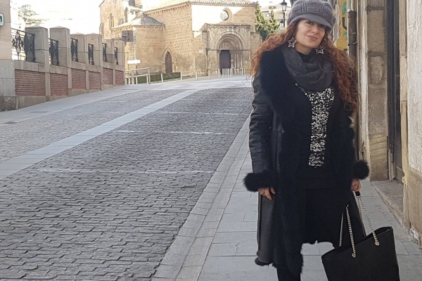 Estrella Cuello antes de actuación en el Palacio de la Audiencia de Soria