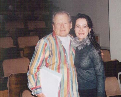 En el Auditorio Nacional de Madrid con Sir Neville Marriner, tras ensayo del Requiem de Faure que tuve el honor de interpretar bajo su batuta