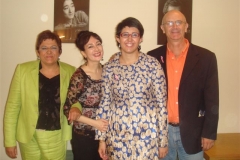 Con la familia Muñoz Bolea en los camerinos del Auditorio de Zgz