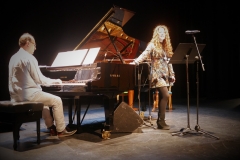 Prueba acústica del recital en el Palacio de la Audiencia con el pianista y maestro repertorista Eliberto Sánchez-Brau