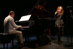 Prueba acústica del recital en el Palacio de la Audiencia con el pianista y maestro repertorista Eliberto Sánchez-Brau