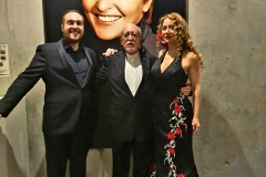 Pablo Puértolas, Miguel Ángel Tapia y Estrella Cuello tras concierto en Auditorio de Zaragoza