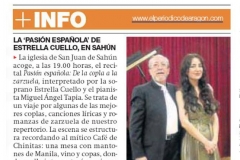 Reseña Periodico de Aragon 2 de agosto