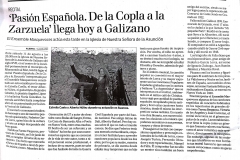 Reseña en el Diario Alerta concierto sábado 11 de agosto